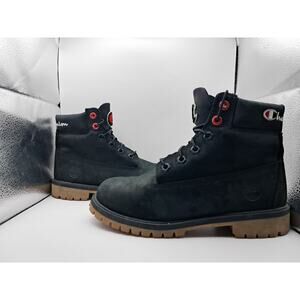 Size 6Y | 7.5W - Champion x 6 Inch Waterproof Timberland Boots Black Nubuck